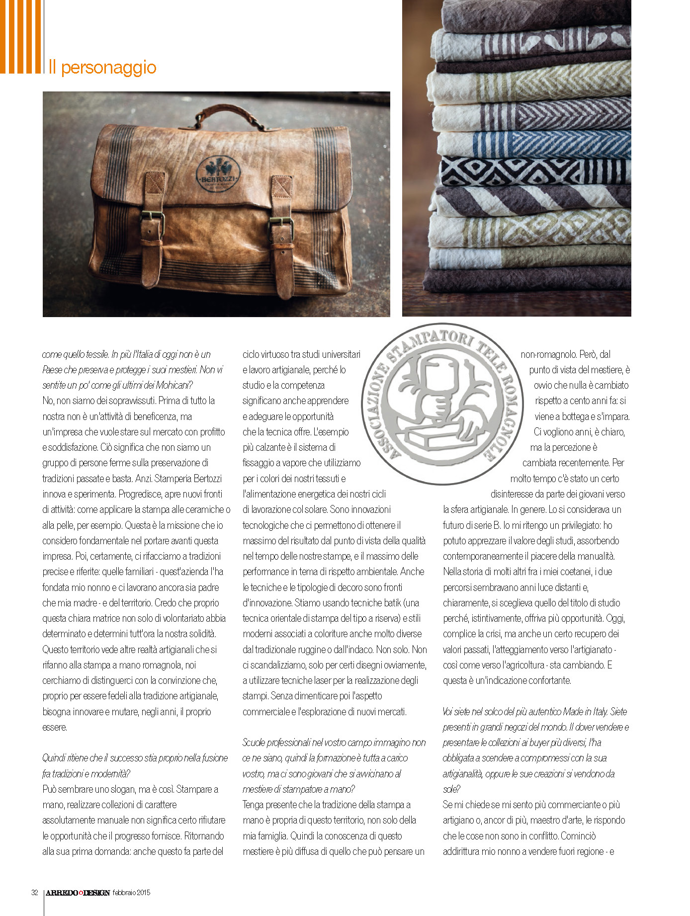 Press Bertozzi rivista Arredo & Design