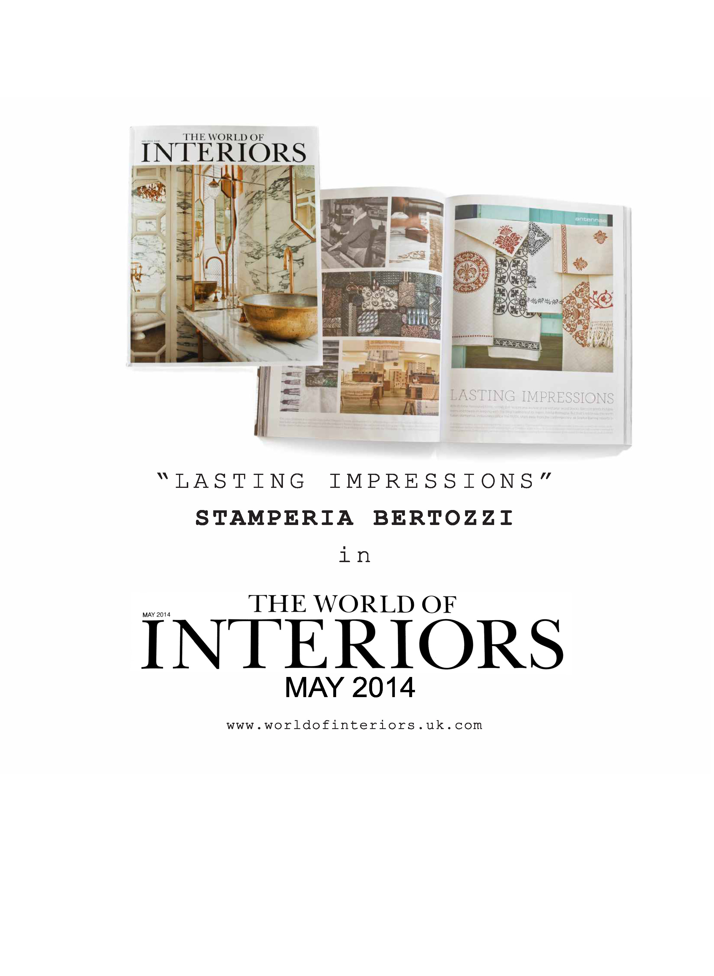 Bertozzi Press rivista The world of Interiors